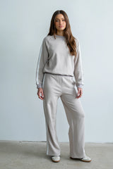 Mickey Wide Leg Jogger in Taupe