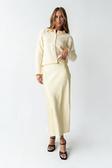 Brenna Striped Cardigan in Yellow