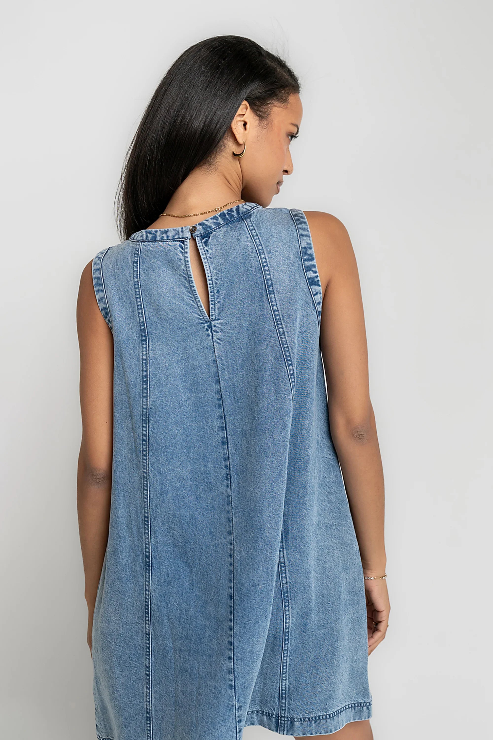 Elyse Sleeveless Denim Mini Dress