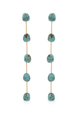 Dripping Turquoise Delicate Drop Earrings