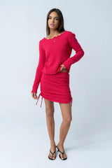 Rustin Textured Mini Skirt