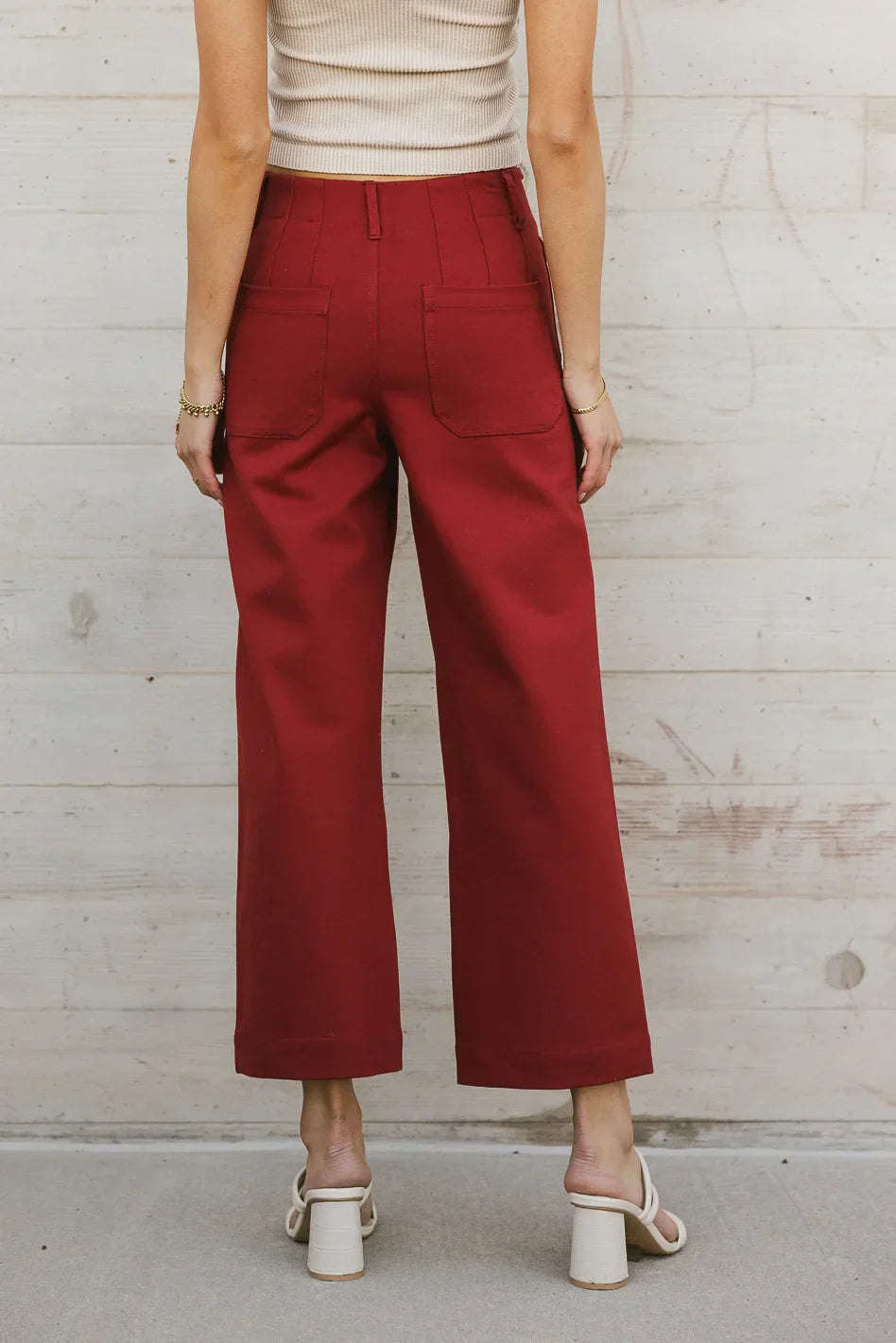 Sadie Wide Leg Pants in Brick FINAL SALE