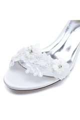 Floral Embellished Block Heel Sandal