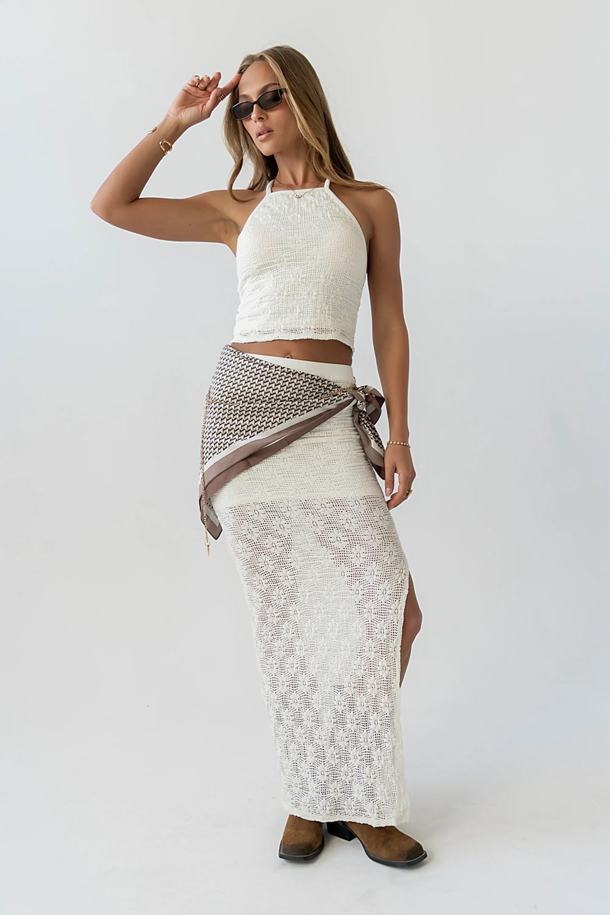 Briana Sheer Maxi Skirt