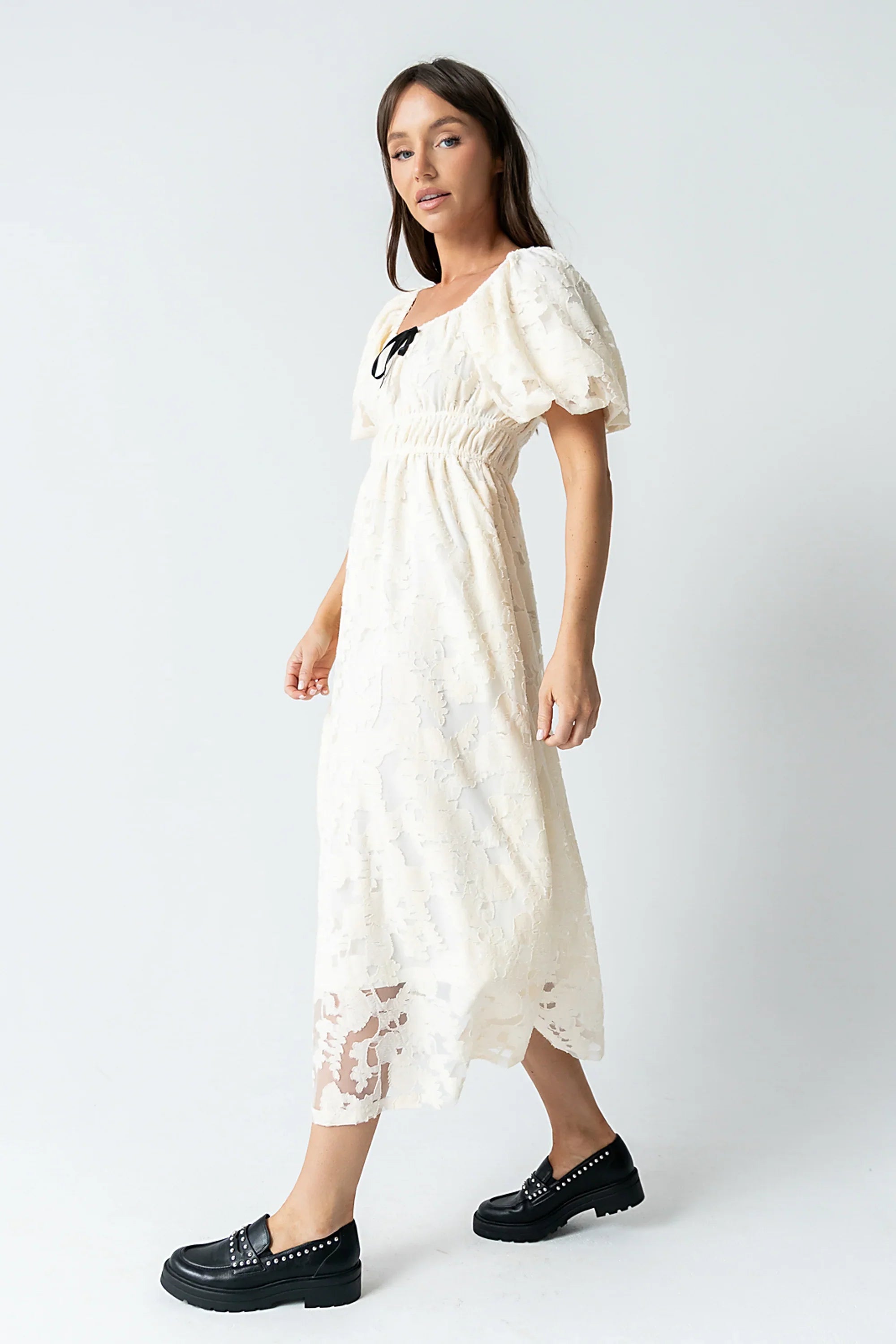 Tracie Sheer Midi Dress