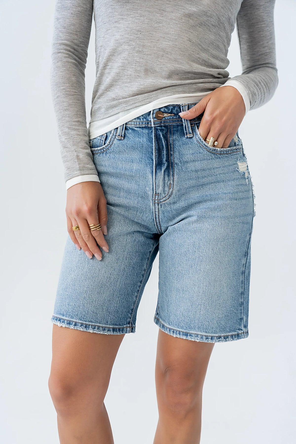 Danika Denim Bermuda Shorts