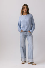 Azuline Knit Cardigan in Powder Blue