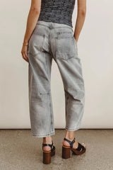 Jocelyn Barrel Jeans in Grey FINAL SALE