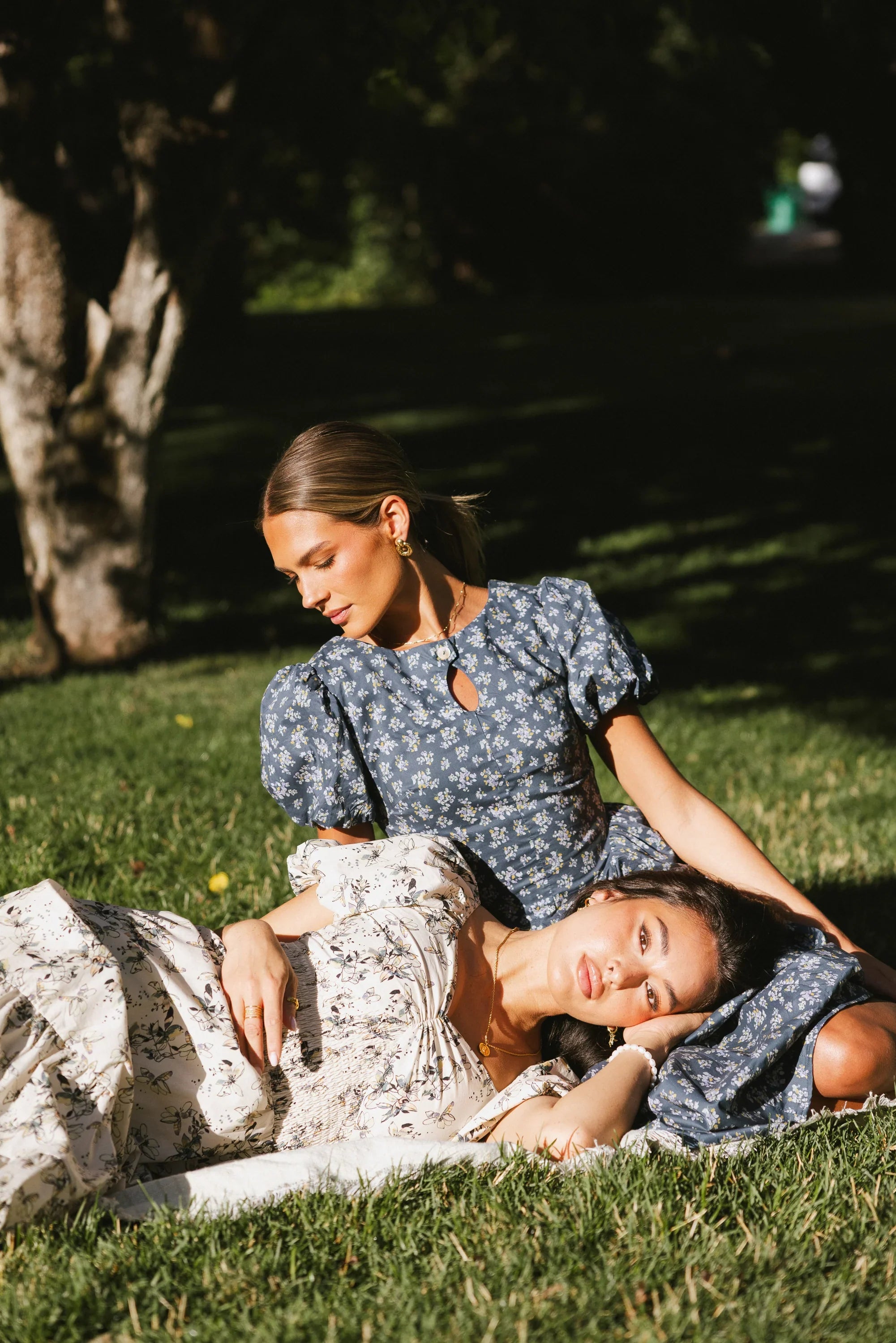 Baylor Floral Maxi Dress in Blue FINAL SALE