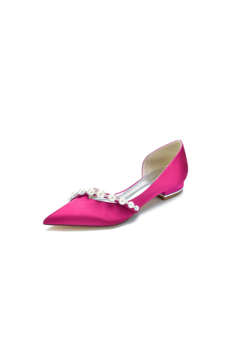 Pearl Pointed Toe Kitten Heels
