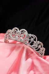 Silver Rheinstone Rhodium plated Princess Tiara
