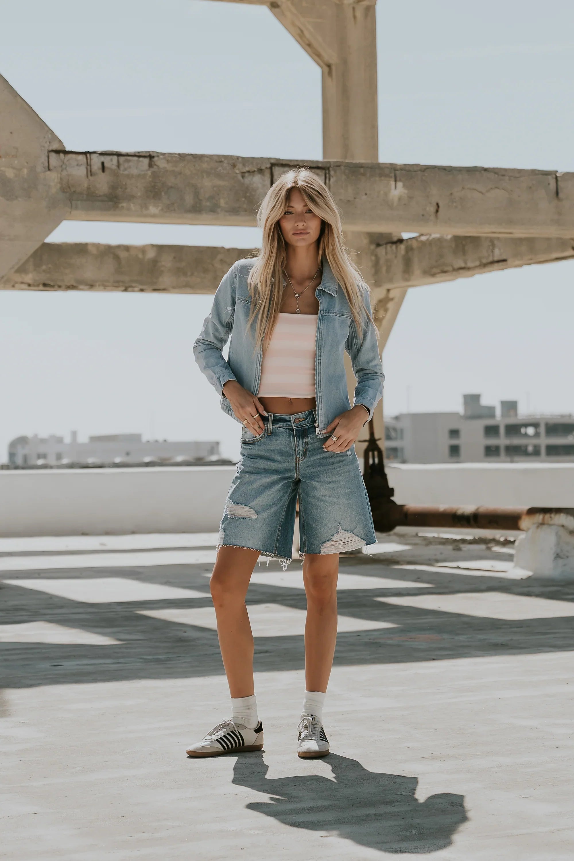 Winston Distressed Bermuda Shorts