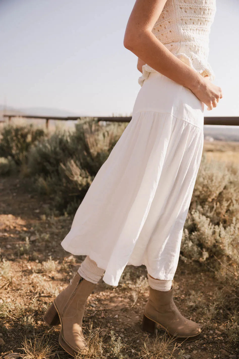 Luella Denim Midi Skirt FINAL SALE