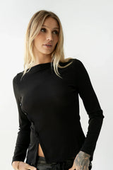 Ariya Asymmetrical Top in Black