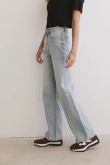 Emiliano Wide Leg Jeans in Light Wash FINAL SALE