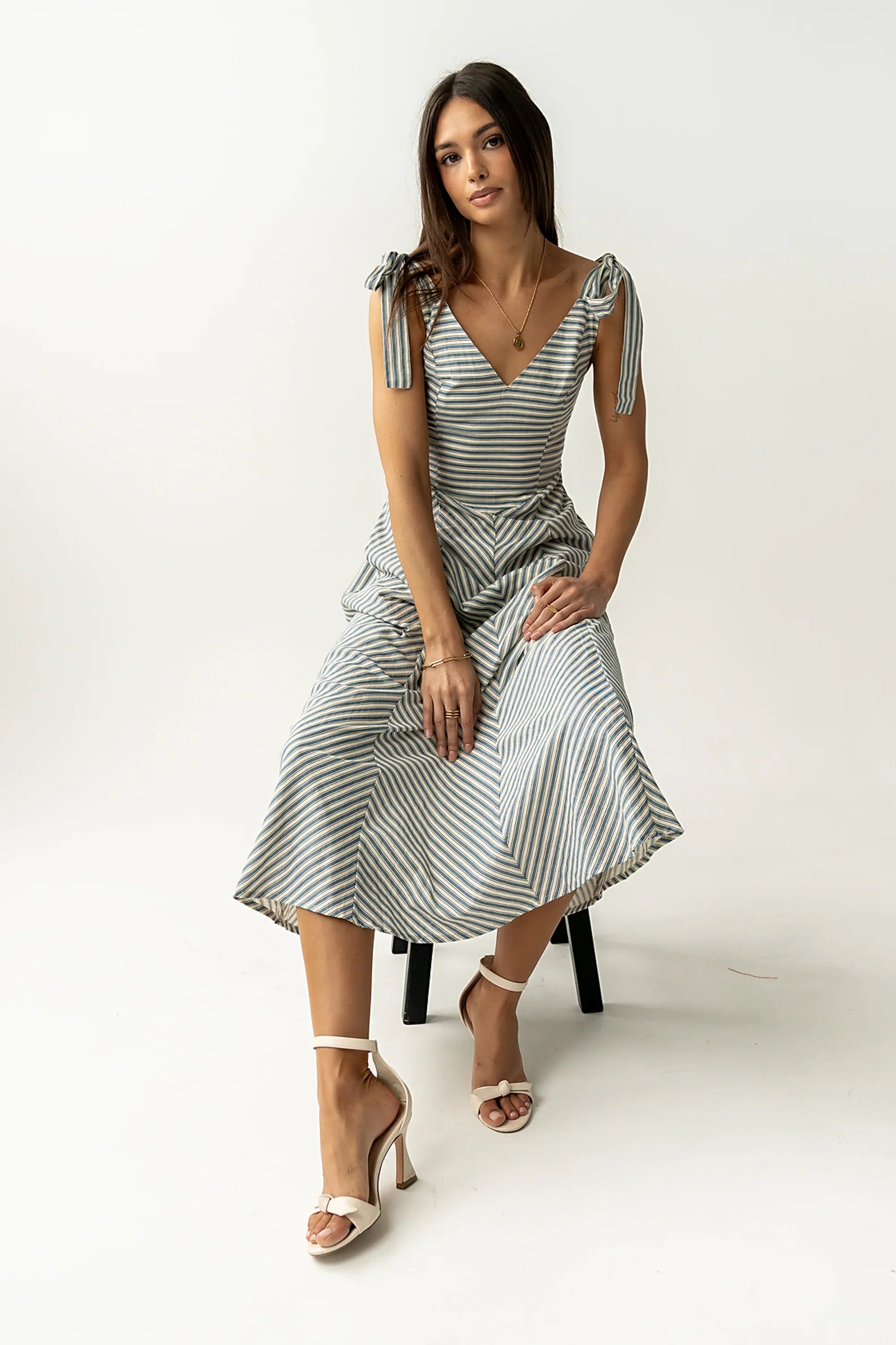 Michelle Striped Maxi Dress