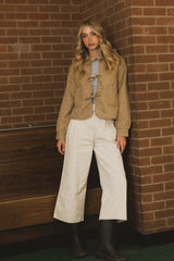 Tammy Collared Jacket in Khaki FINAL SALE