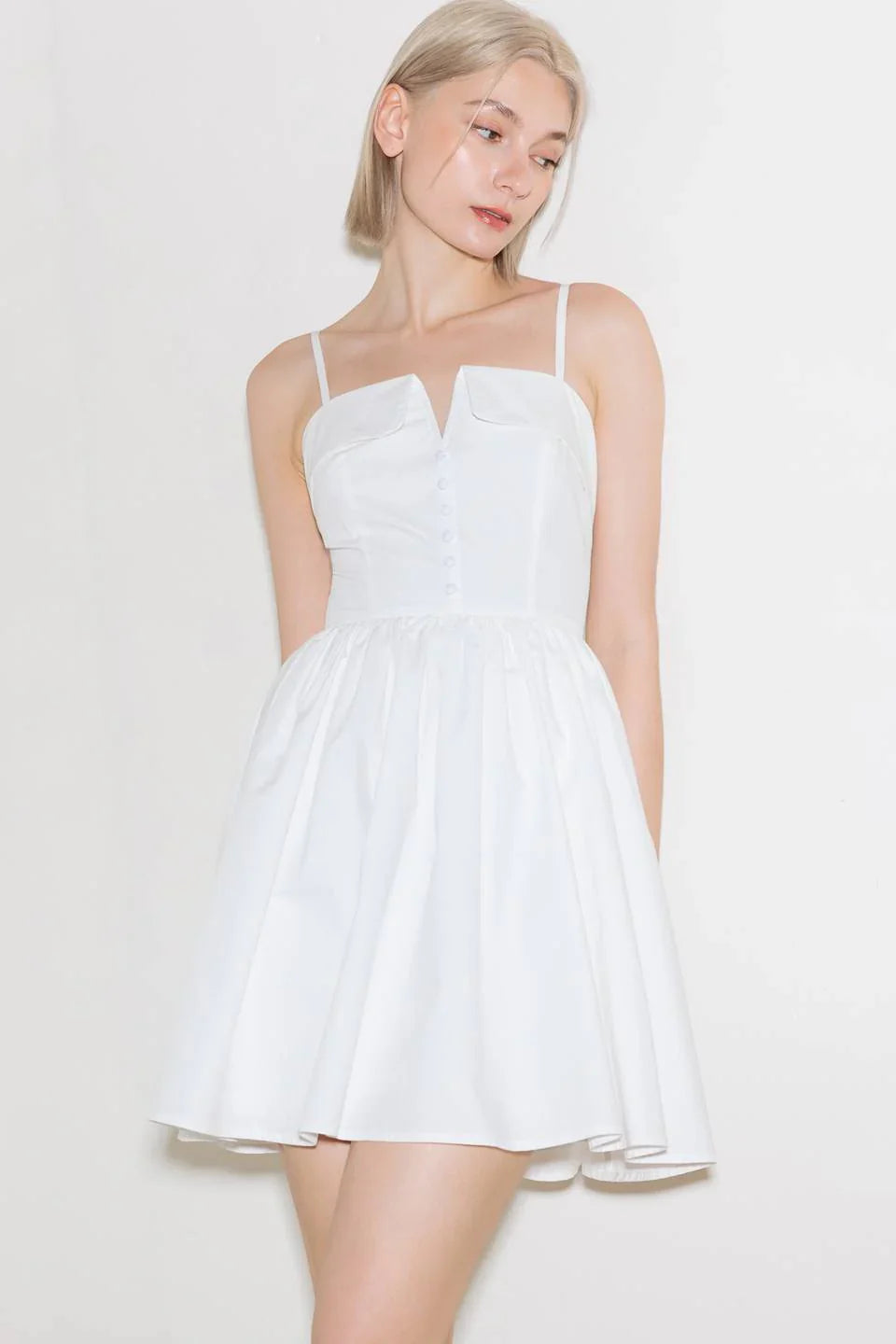 PURE ROMANCE MINI DRESS WHITE