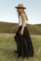 Kenzington Tiered Skirt Black