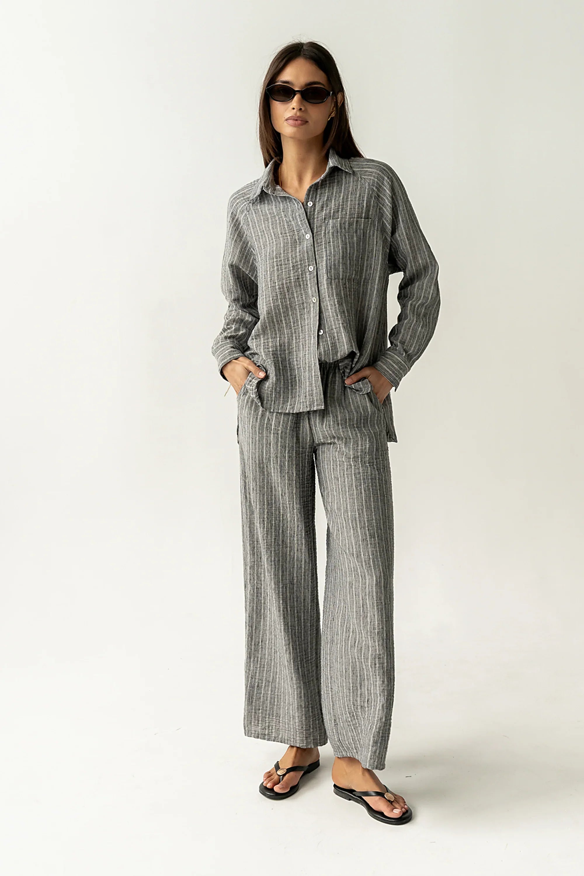 Conner Wide Leg Pants in Black