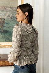 Kristy Smocked Blouse in Beige FINAL SALE