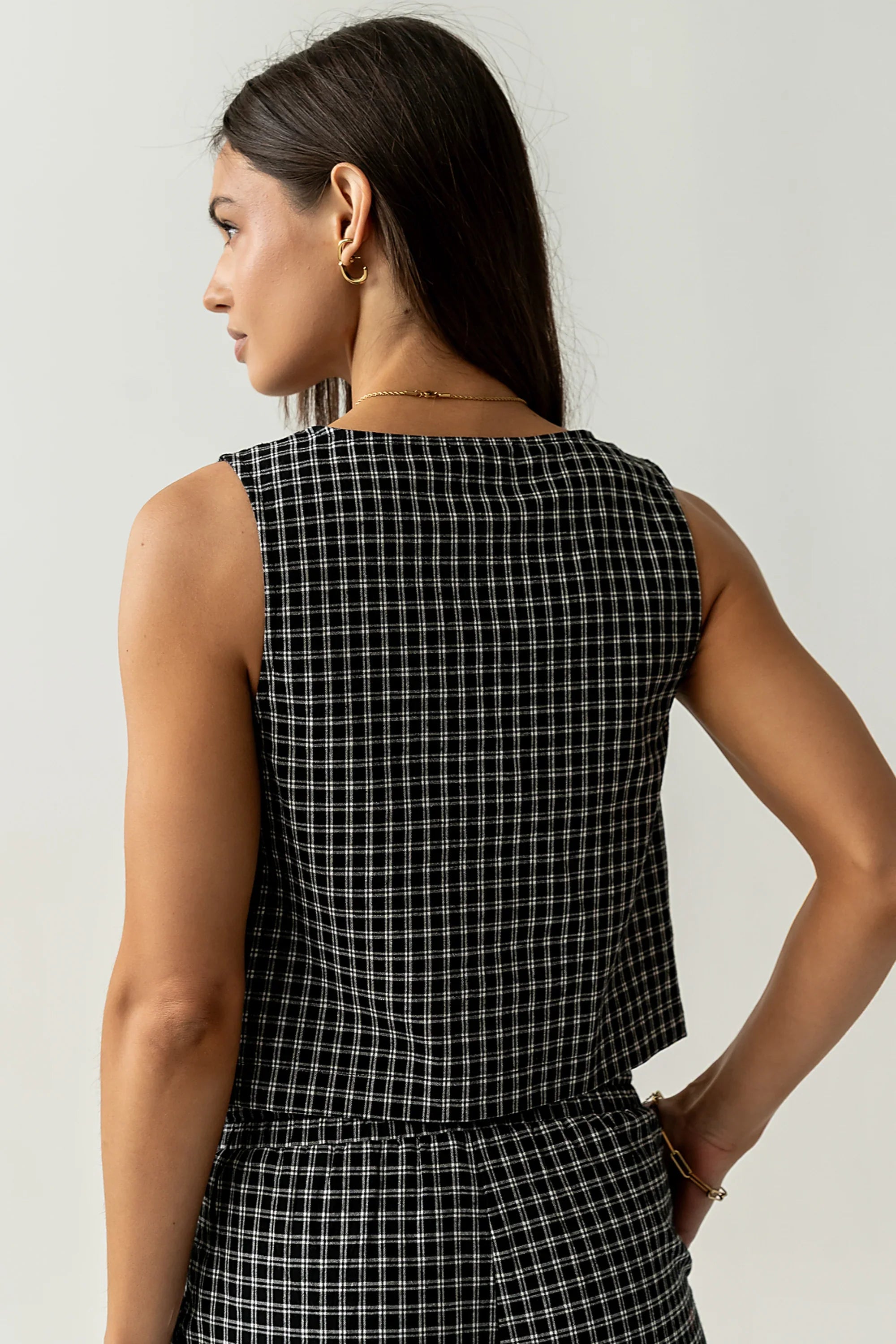 Lea Plaid Vest