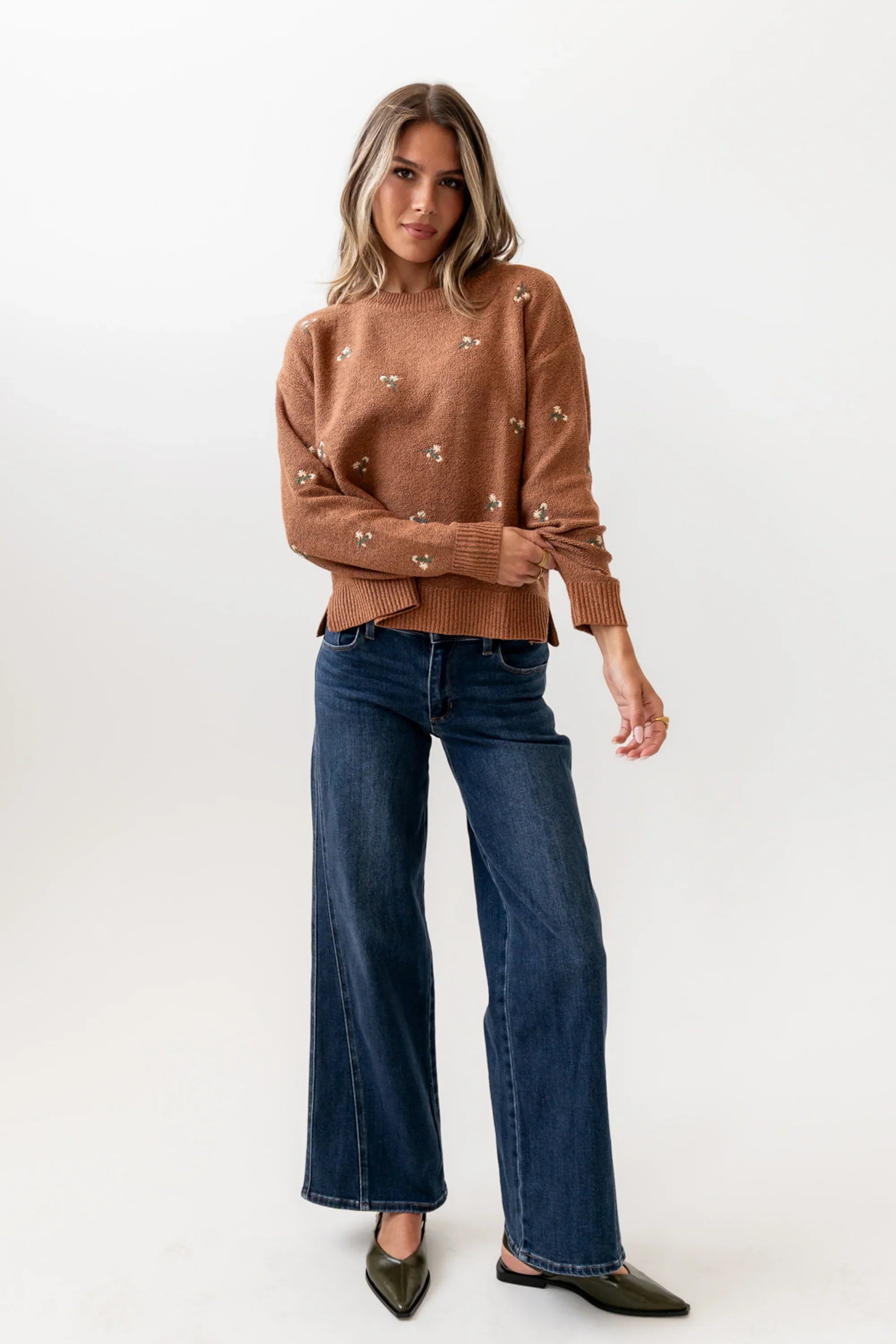 Kate Wide Leg Jeans in Dark Wash