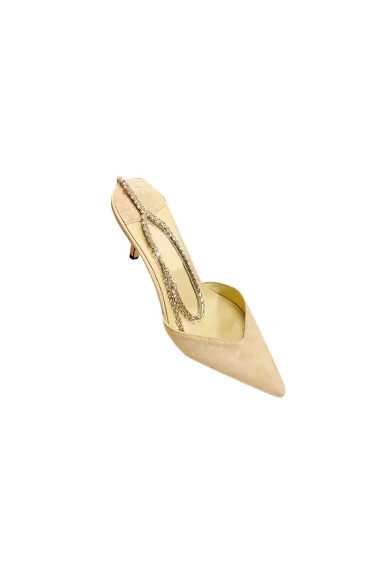 Off White Stiletto Ankle High Heel Sandals