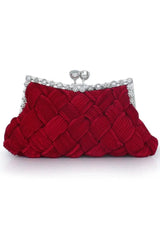 Glamourous Silk With Crystal Rhinestone Glitter Adjustable Wallets Accessories