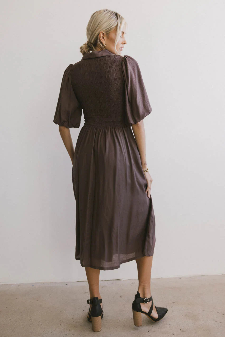 Belen Midi Dress in Mauve FINAL SALE