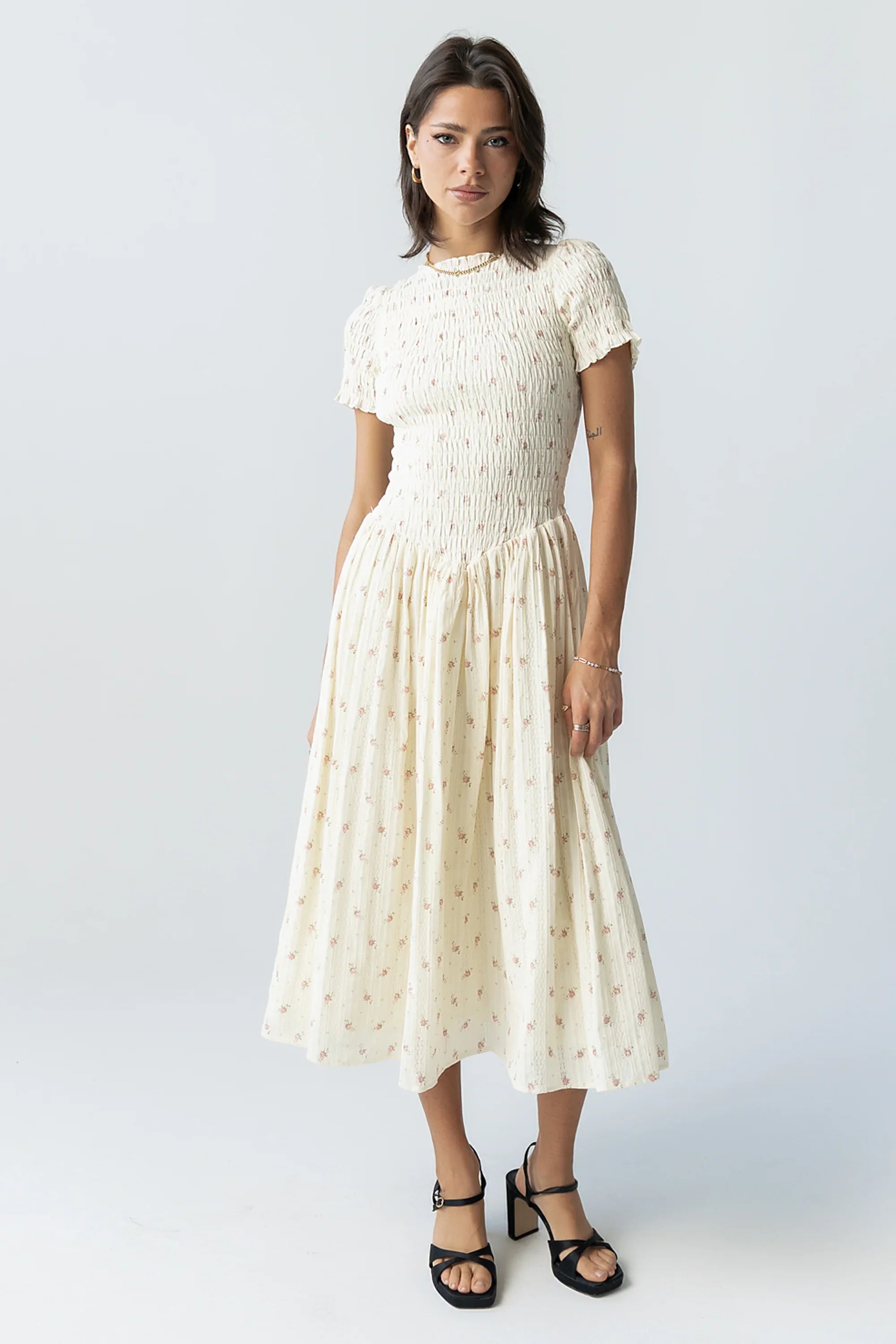 Jenny Smocked Midi Dress