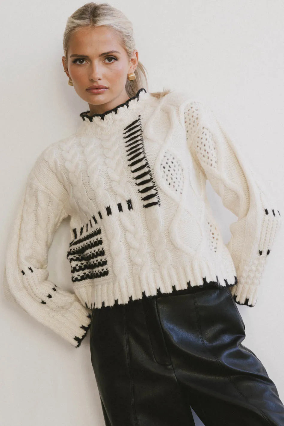 Cloe Cable Knit Sweater FINAL SALE