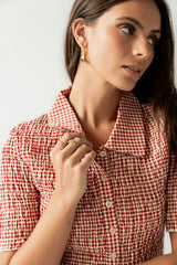 Connie Gingham Blouse in Red FINAL SALE
