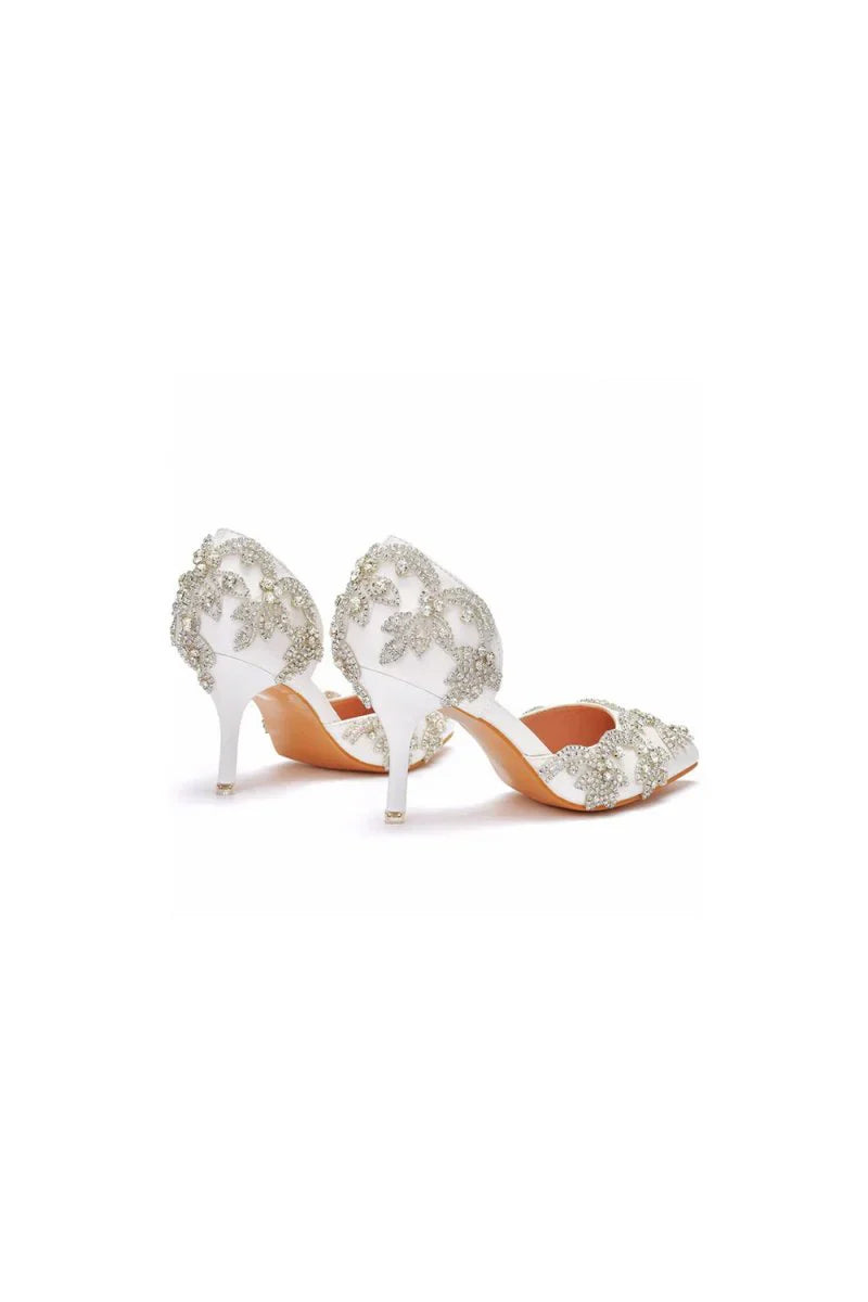 Womans Wedding Shoes Pointed Toe rhinestone Stiletto