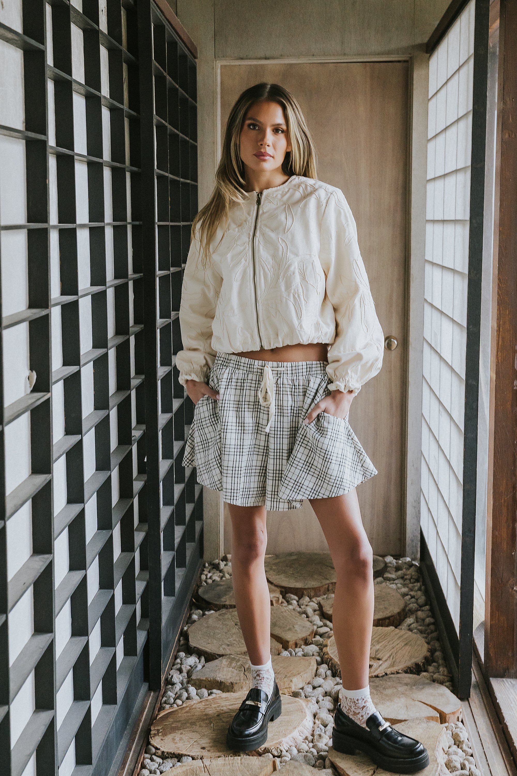 Sidney Embroidered Jacket in Cream