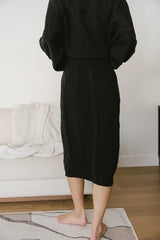 Lilly Cable Knit Skirt in Black FINAL SALE
