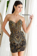 4226 Primavera Art Deco Inspired Beaded Mini Dress