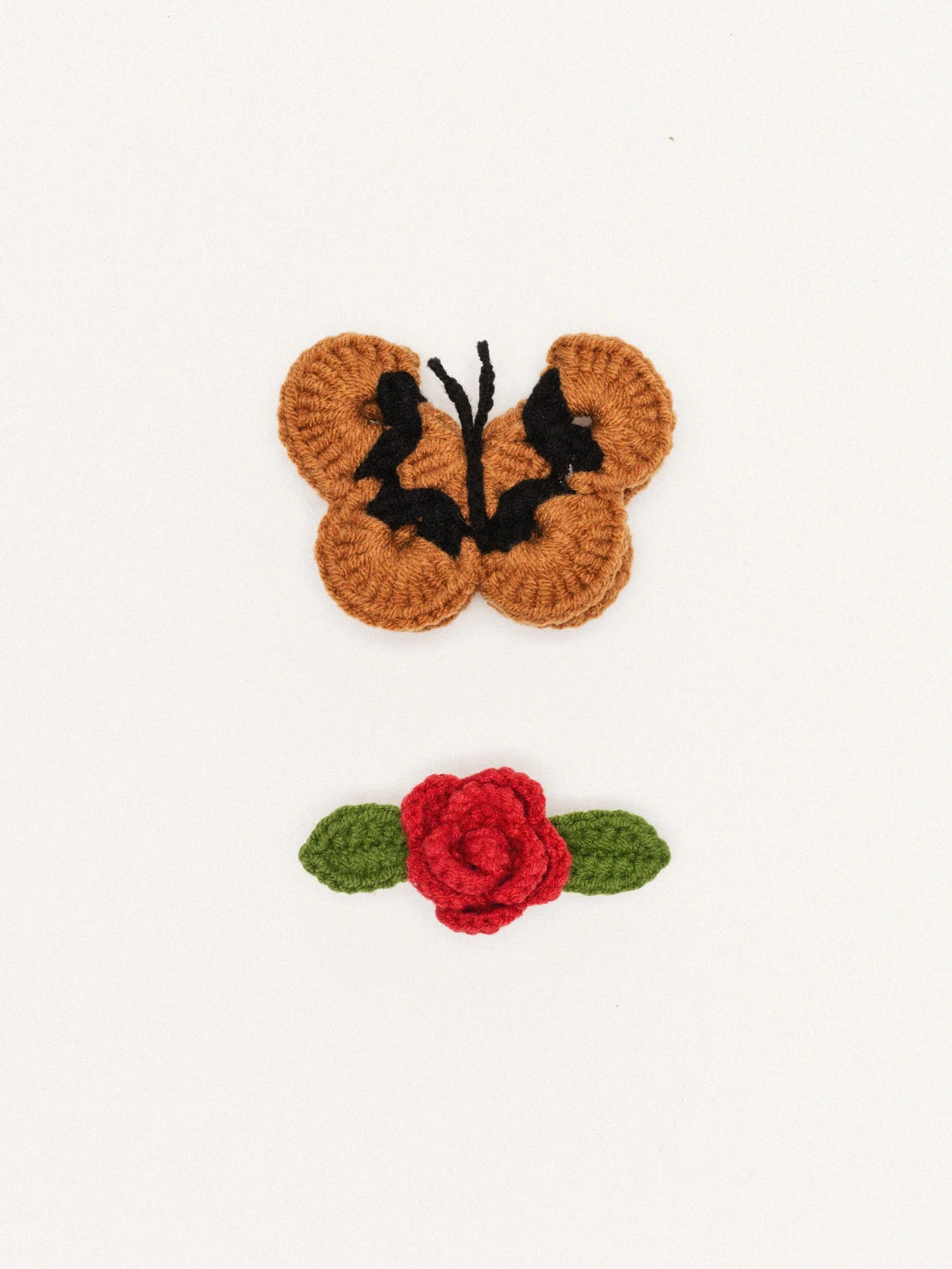 Butterfly Garden Crochet Hair Clips