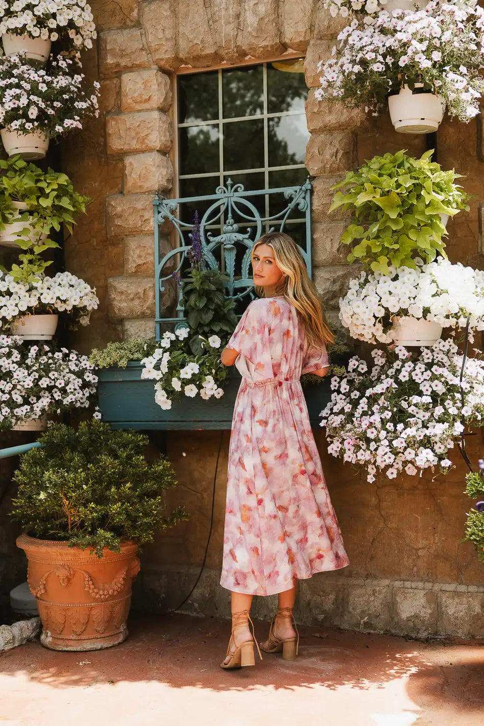 Hyacinth Watercolor Midi Dress FINAL SALE