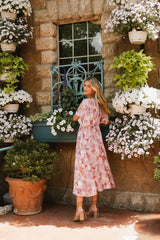 Hyacinth Watercolor Midi Dress FINAL SALE