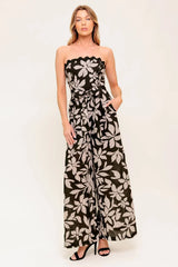 ZARIA STRAPLESS JUMPSUIT BLACK