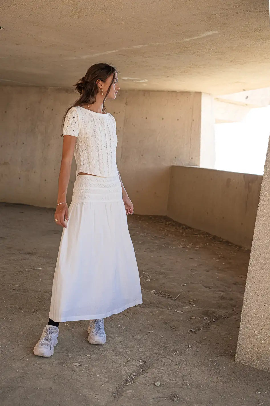 Jane Sweater Top in Ivory FINAL SALE