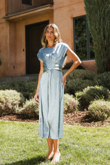 Rosalind Midi Dress in Blue FINAL SALE
