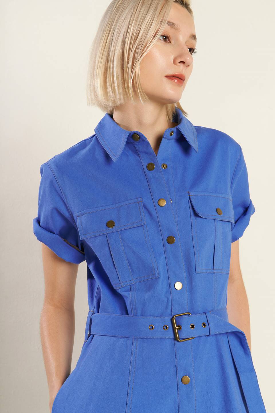 THE ESSENTIAL SHIRT DRESS BLUE