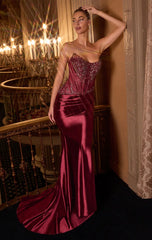 SONIA GOWN STRAPLESS SCOOP BODICE WITH DROP WAIST
