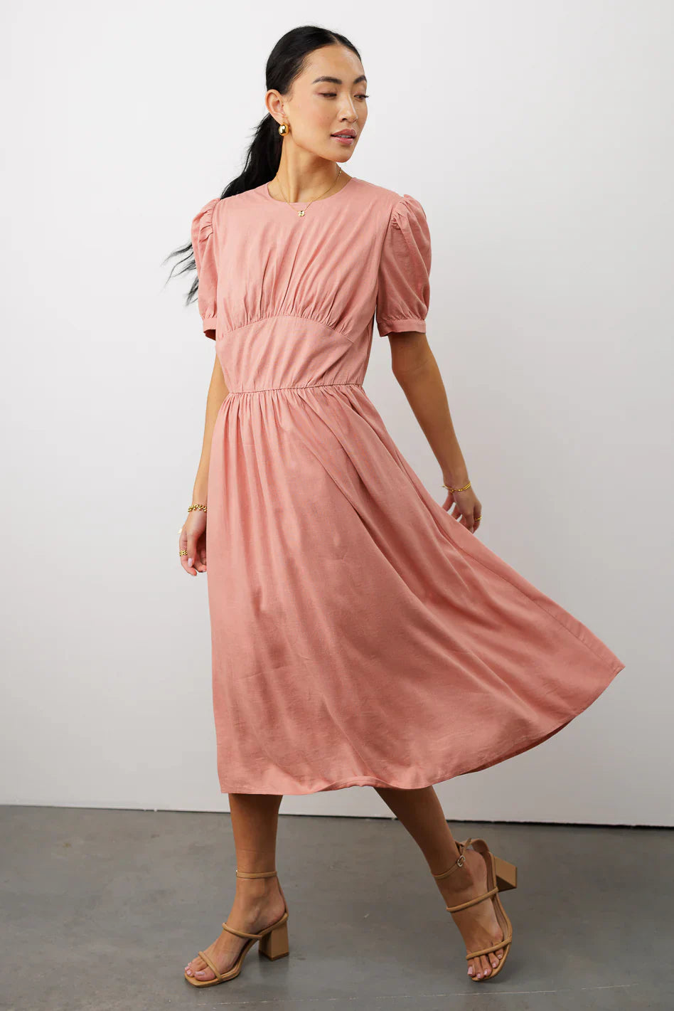 Cyrus Midi Dress in Pink FINAL SALE