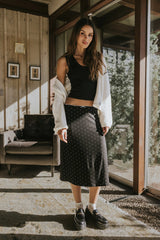 Mindi Contrast Sweater in Off White