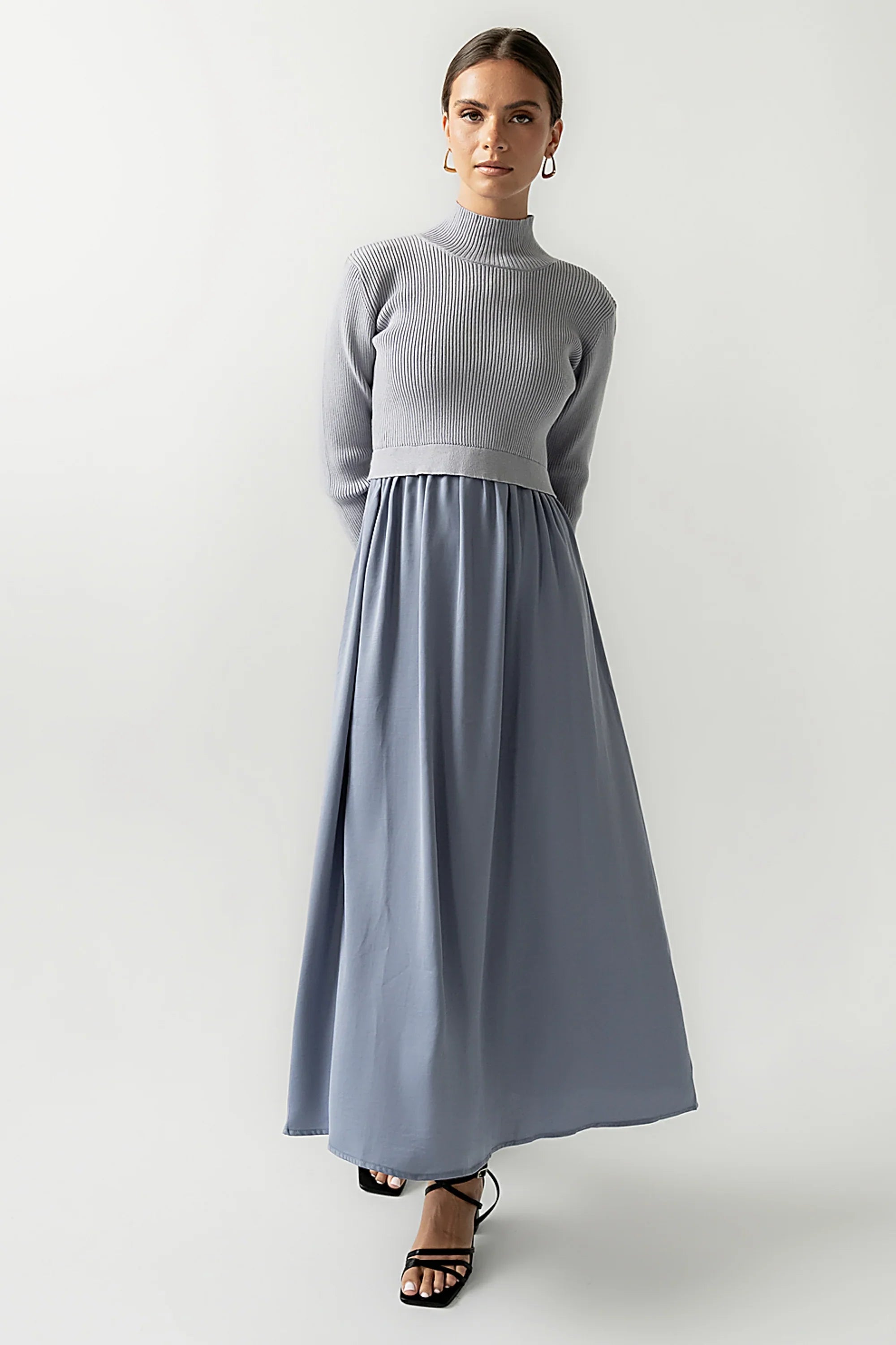 Zeda Midi Dress in Blue FINAL SALE