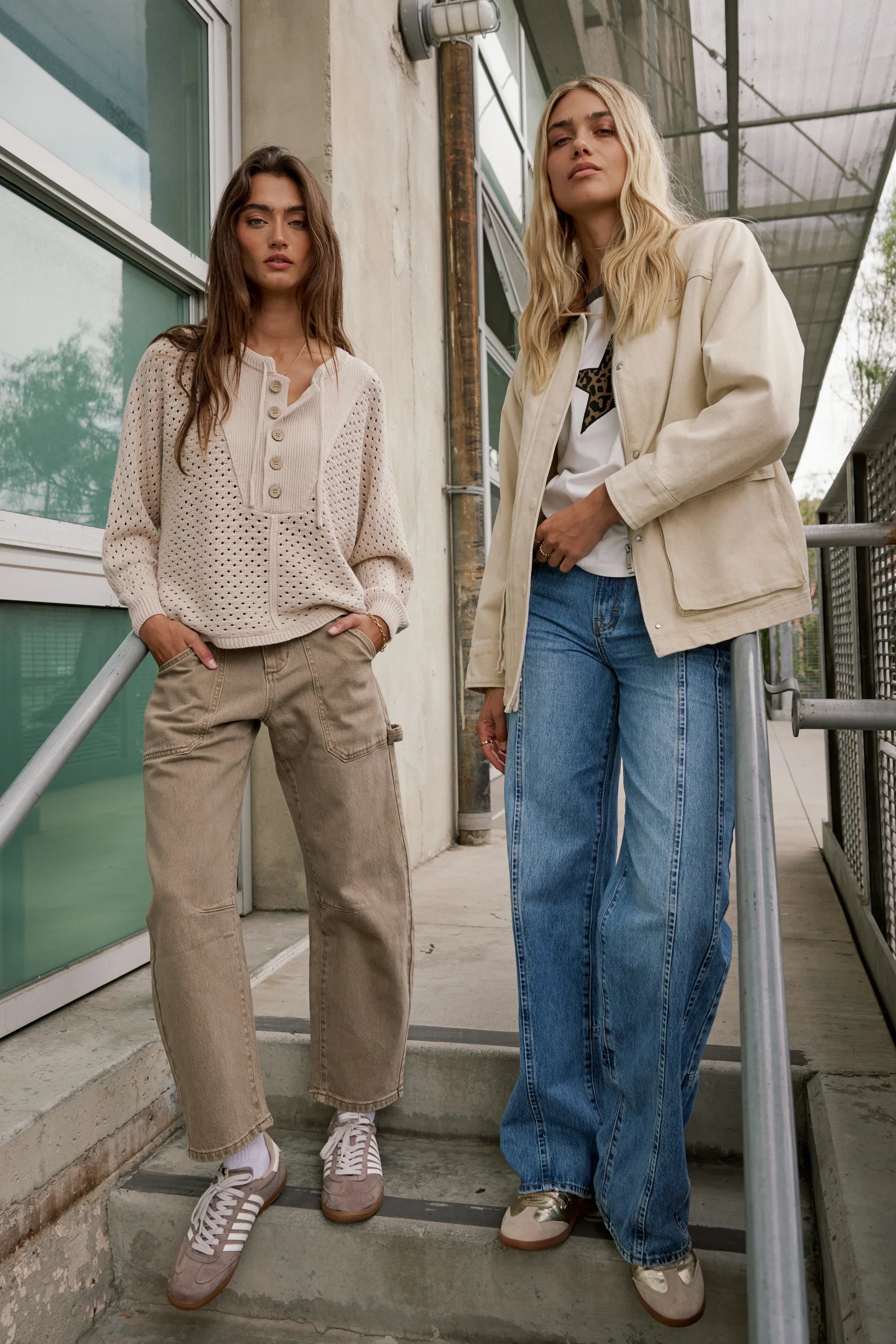 Scottie Barrel Jeans in Tan FINAL SALE