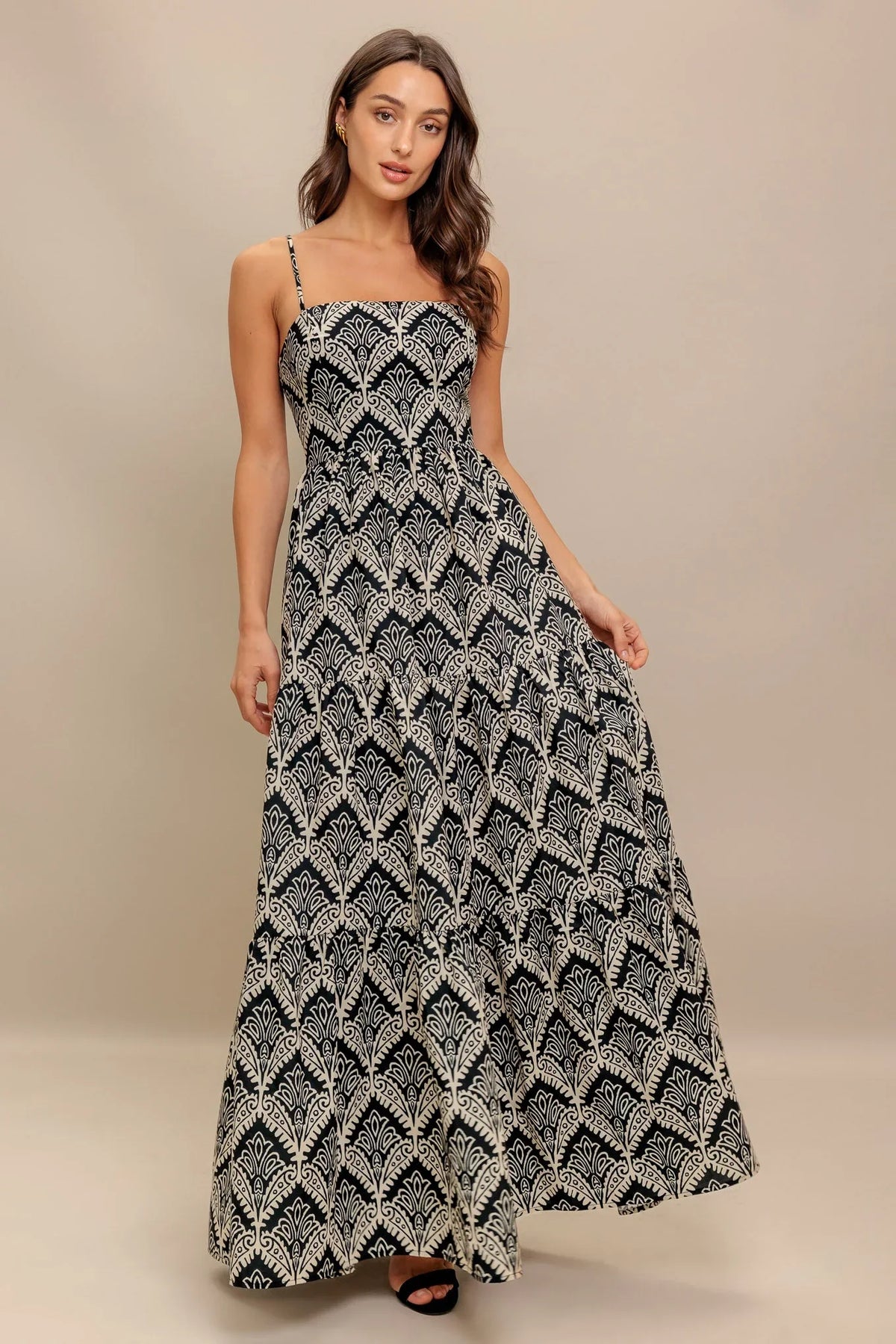 Hazelwood Garden Maxi Dress Black Ivory FINAL SALE